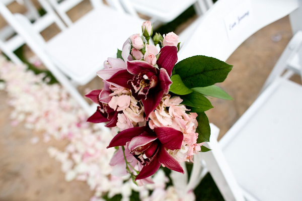 aisle floral detail- wedding photo by John and Joseph Photography